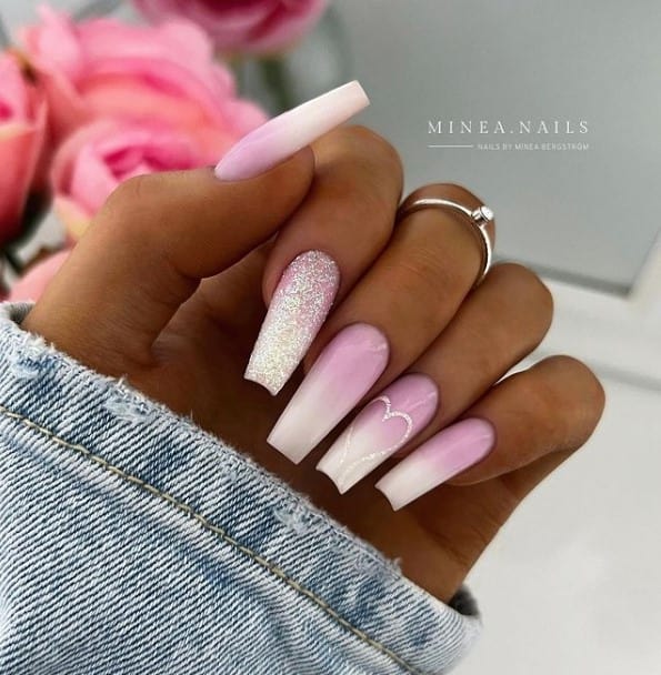 30+ Pink OmbrÃ© Nails For A Gorgeous Manicure