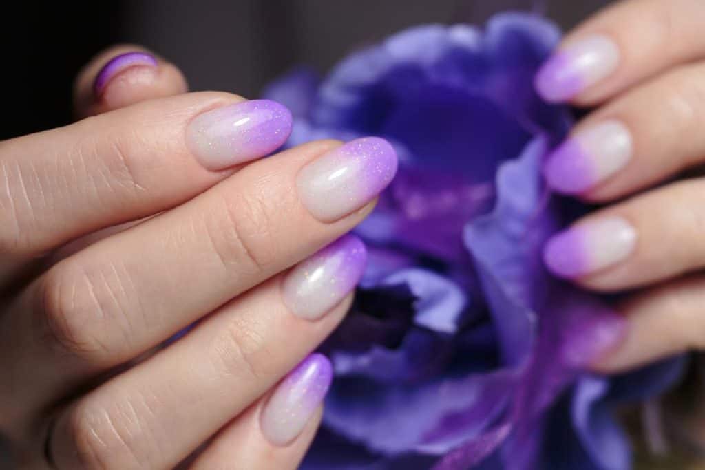 5. Grey and Purple Ombre Nail Design - wide 6
