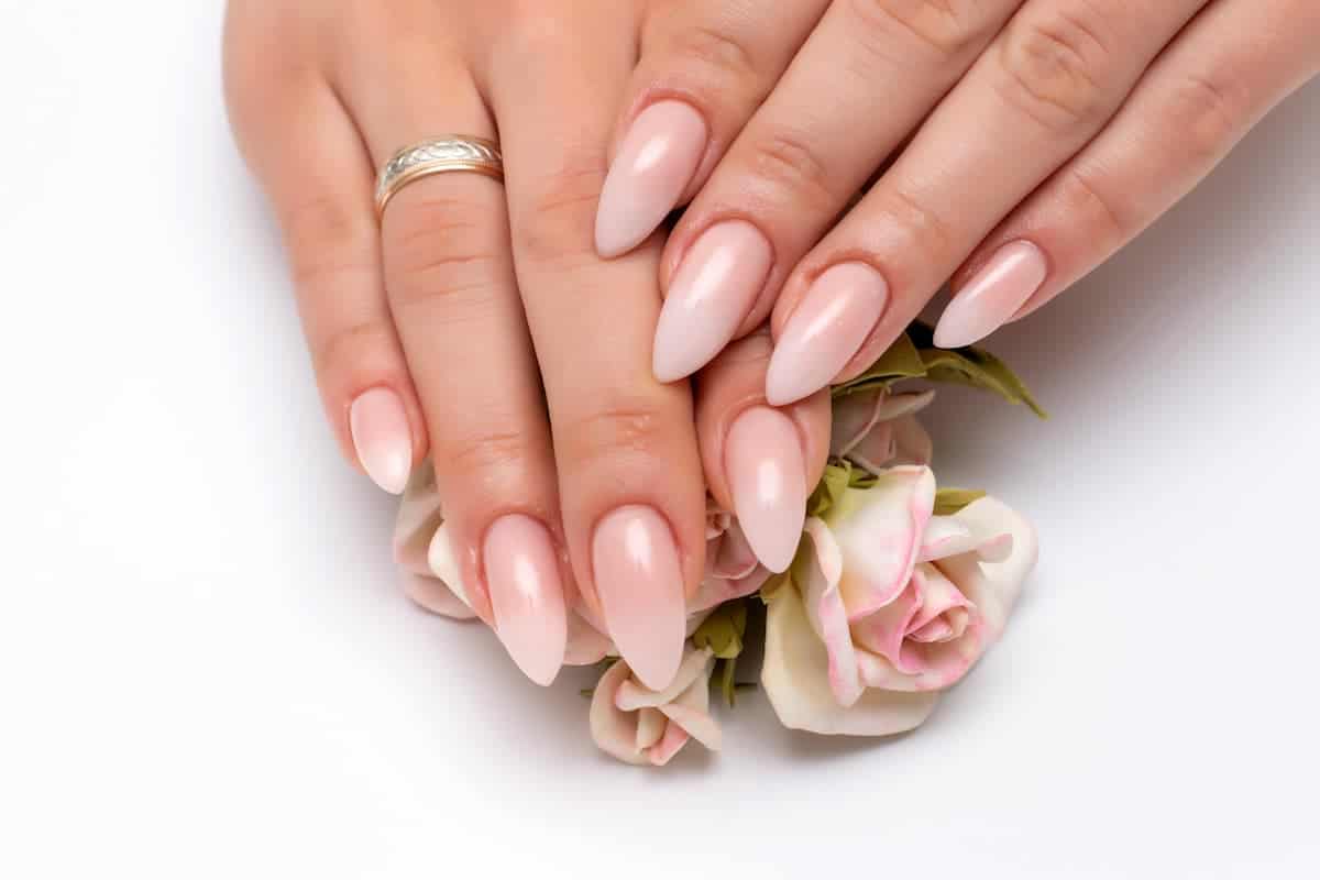 Beige Almond Ombrè  Pink ombre nails, Ombre gel nails, Beige nails