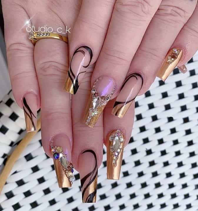 54 Black And Gold Nails: Stunning Ideas For Elegant Nail Art