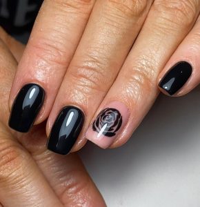 55 Trendy Black and Nude Nails for a Drop-Dead Gorgeous Mani