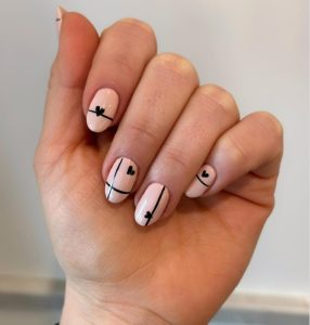 55 Trendy Black and Nude Nails for a Drop-Dead Gorgeous Mani