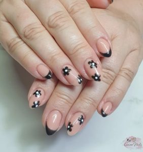 55 Trendy Black and Nude Nails for a Drop-Dead Gorgeous Mani
