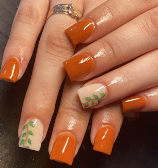 40+ Orange Nails And Orange Nail Designs |