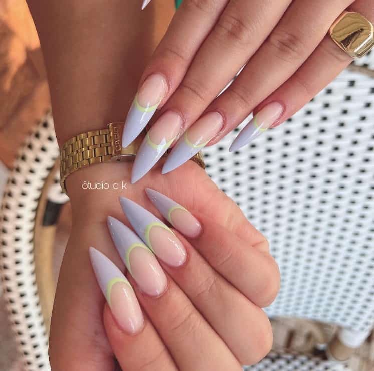 Stiletto Gentle french Nails at theYou.com