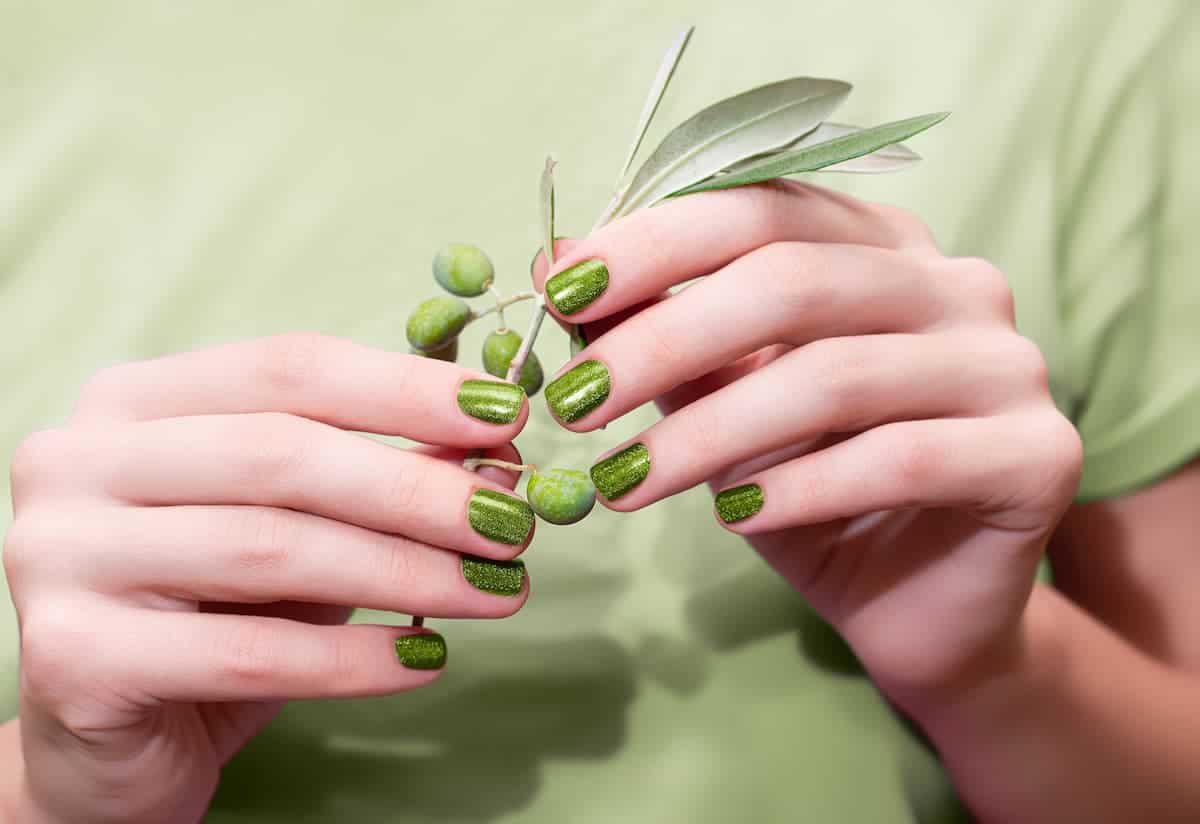 Stylish Nail Art Designs That Pretty From Every Angle : Olive Green Nails