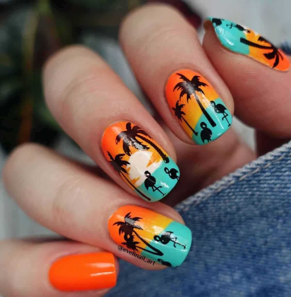 51 Palm Tree Nail Designs for the Adventurous Nail Enthusiast