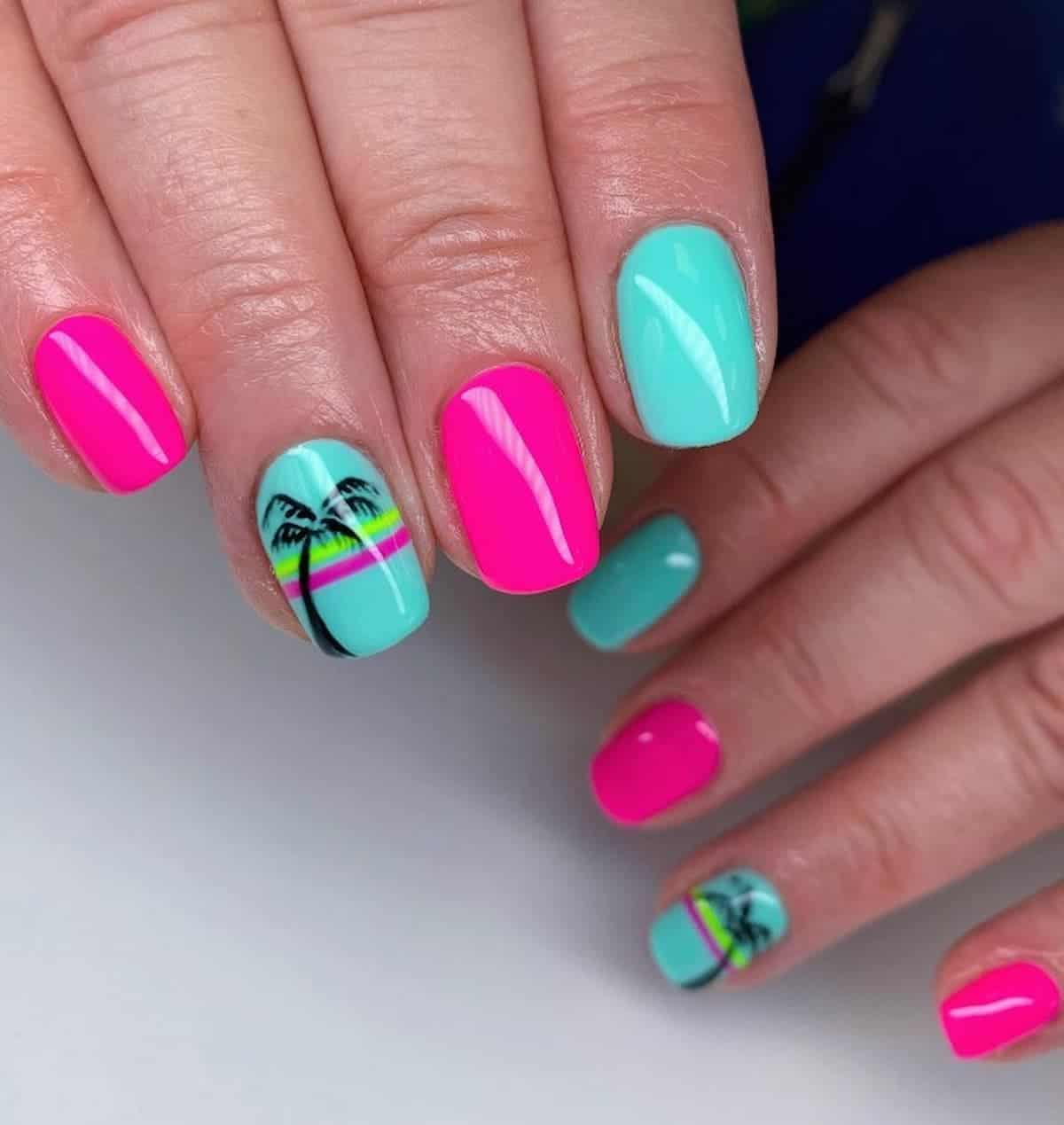 51 Palm Tree Nail Designs for the Adventurous Nail Enthusiast