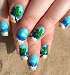 51 Palm Tree Nail Designs for the Adventurous Nail Enthusiast