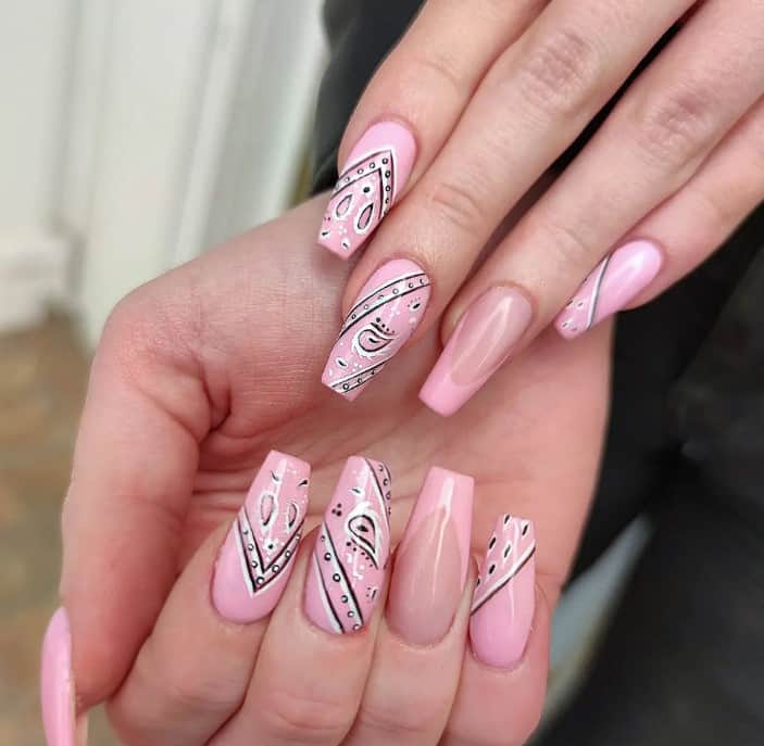 30 Playful Pink Nail Art Designs For Every Occasion : Shimmery Sheer Nails  with Pink Details