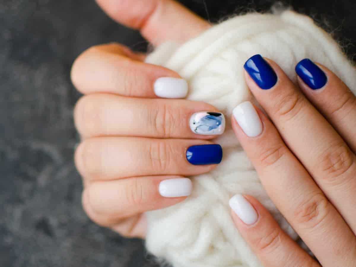 50+ Serene Blue and White Nails You Need To Try