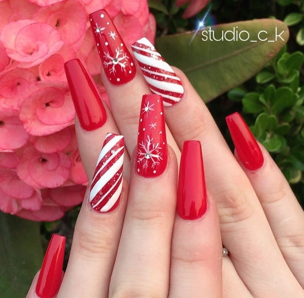 25 Stunning Red Coffin Nails To Make A Statement | Fabbon