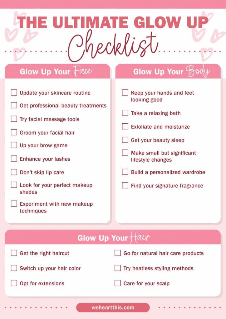 Ultimate glow up checklist 2024 you will love (realistic