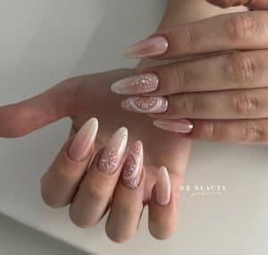 44 Chic and Timeless Nude Almond Nail Designs