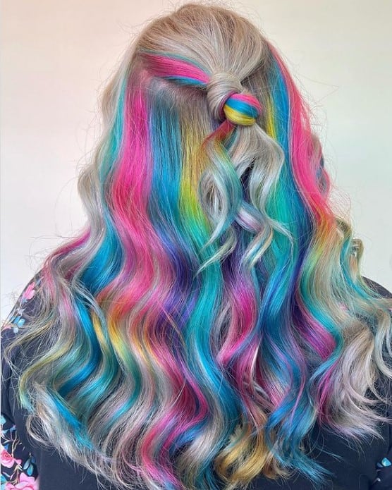 24 Top Rainbow Hair Color Ideas + Tips To Keep Them Vibrant